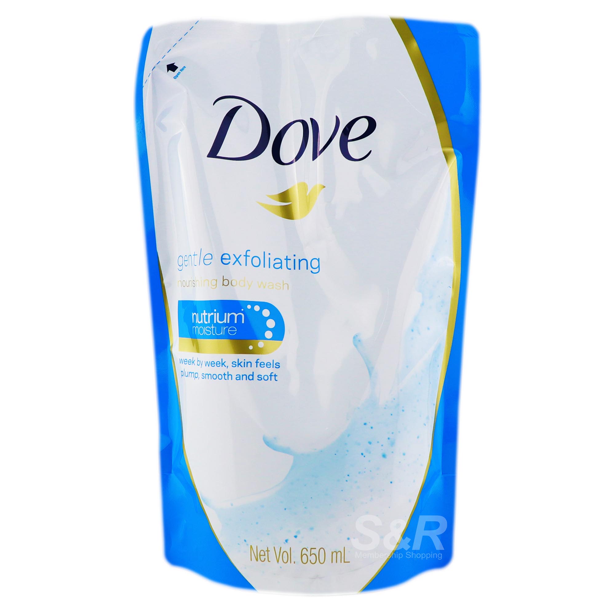 Dove Gentle Exfoliating Body Wash Refill 650mL